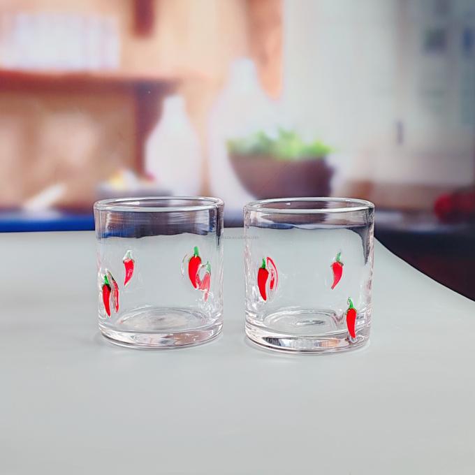 Tri-color Gradient Frosted Coupe Glass Customized Sprayed Color 4