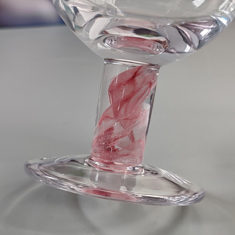 गुणवत्ता Mexican Confetti Design Elegant Water Goblets Luxury Hand Blown Confetti Cocktails Glass Cup Romantic Short Stem Wine Glasses फैक्टरी