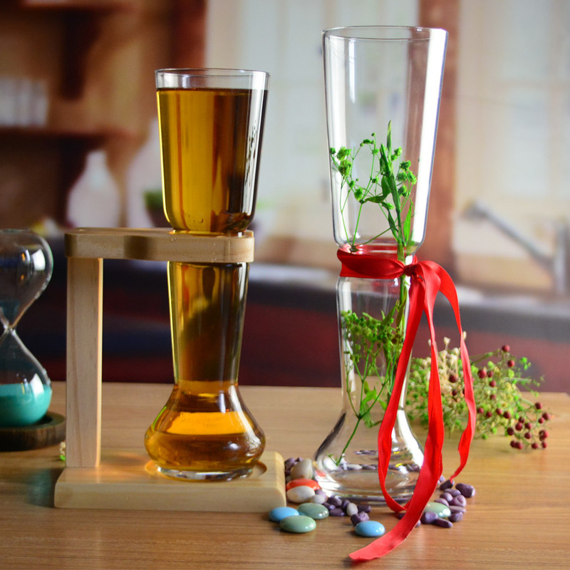 गुणवत्ता Craft Beer Glasses With Wooden Stand फैक्टरी