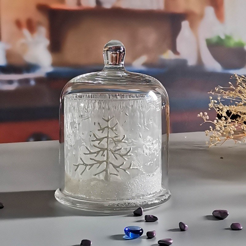गुणवत्ता Customized Color Glass Cloche Jar with Bell Dome Glass Lid For Candle Wax फैक्टरी