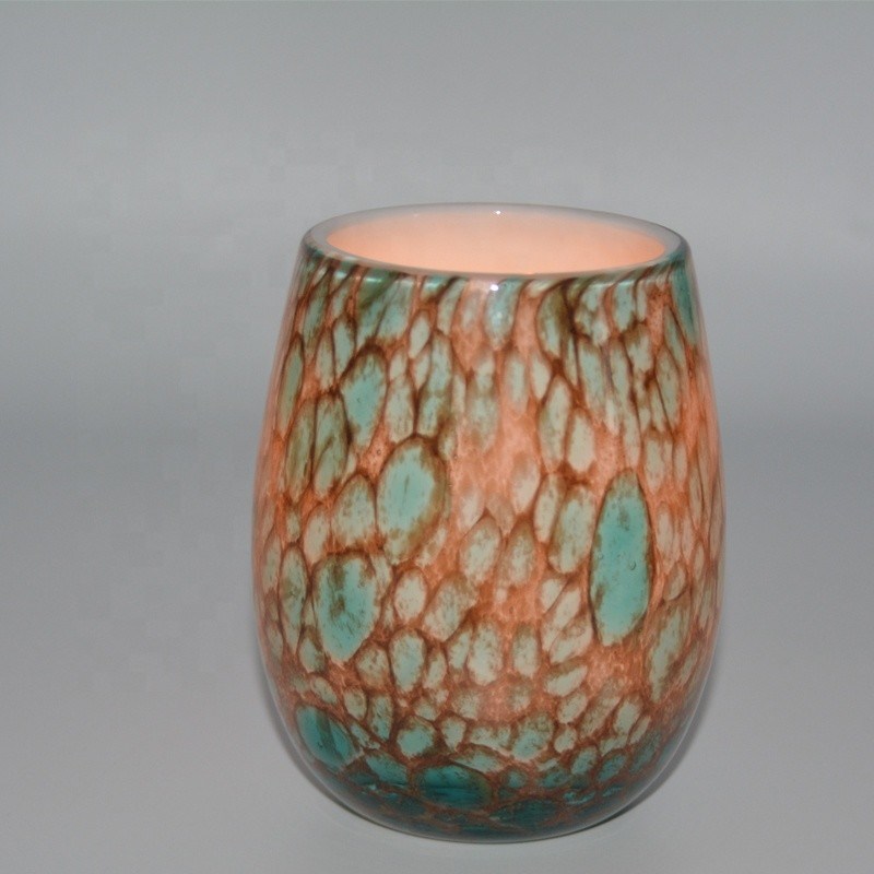 गुणवत्ता Turquoise Solid Color Votive Glass Candle Holders फैक्टरी