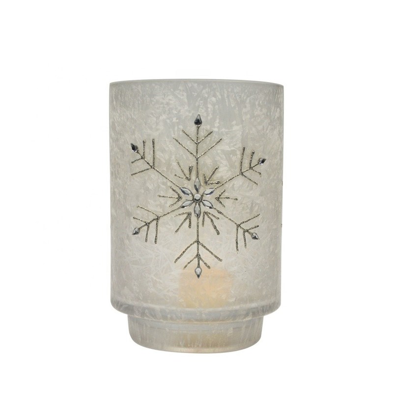 गुणवत्ता Snow Flake Glass Candle Holders फैक्टरी