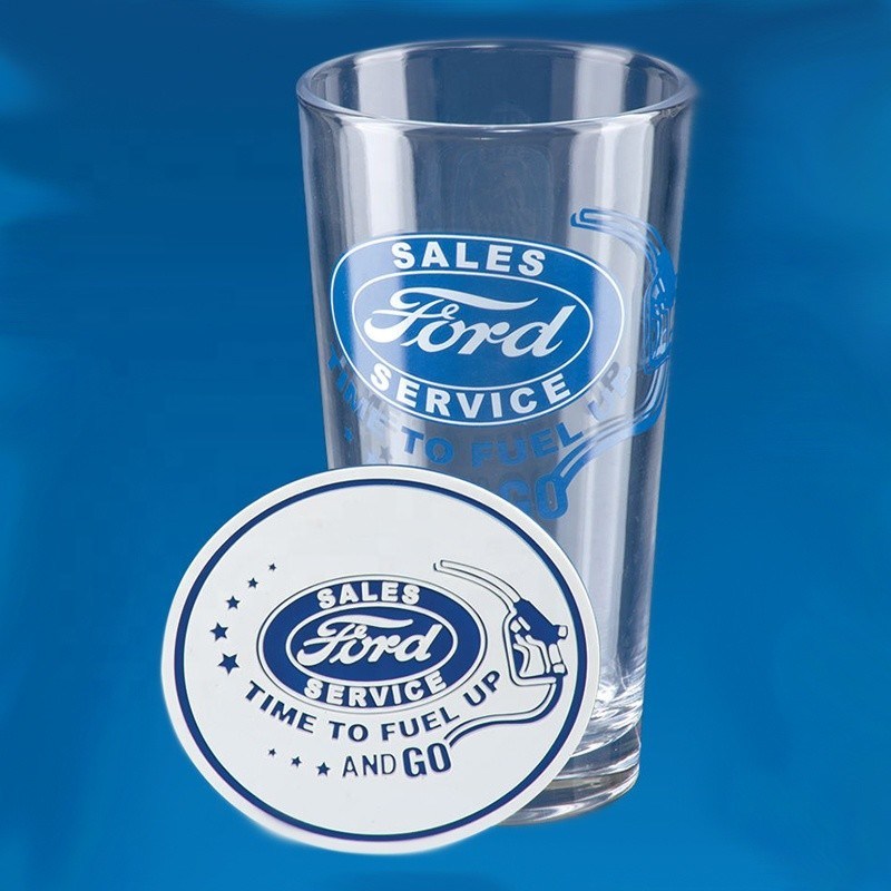 गुणवत्ता Tall Giant 20 Oz Pint Craft Beer Glasses With Color Decal फैक्टरी