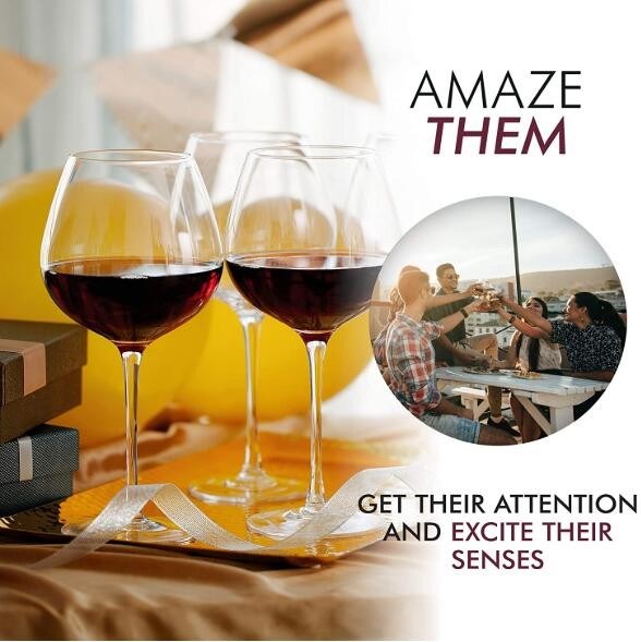 गुणवत्ता Mouthblown Large Size 750ml Stemed Crystal Wine Glasses , Crystal Red Wine Glasses फैक्टरी