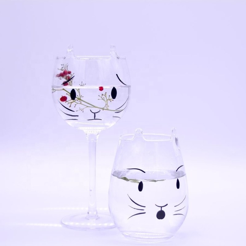 गुणवत्ता Cat Shaped 400ml Crystal Balloon 14 Oz Wine Glasses फैक्टरी