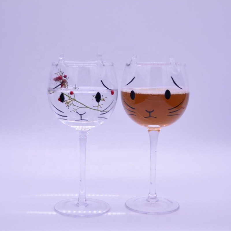 गुणवत्ता Cat Shaped 400ml Crystal Balloon 14 Oz Wine Glasses फैक्टरी