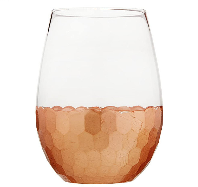 गुणवत्ता 450ml Gold Cutted Honeycomb Stemless Crystal Wine Glass फैक्टरी