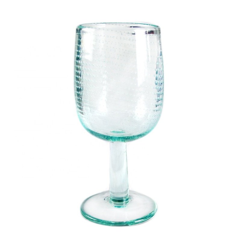 गुणवत्ता Natural Color Thick Wall 11oz Vintage Crystal Goblets With Bubbles फैक्टरी