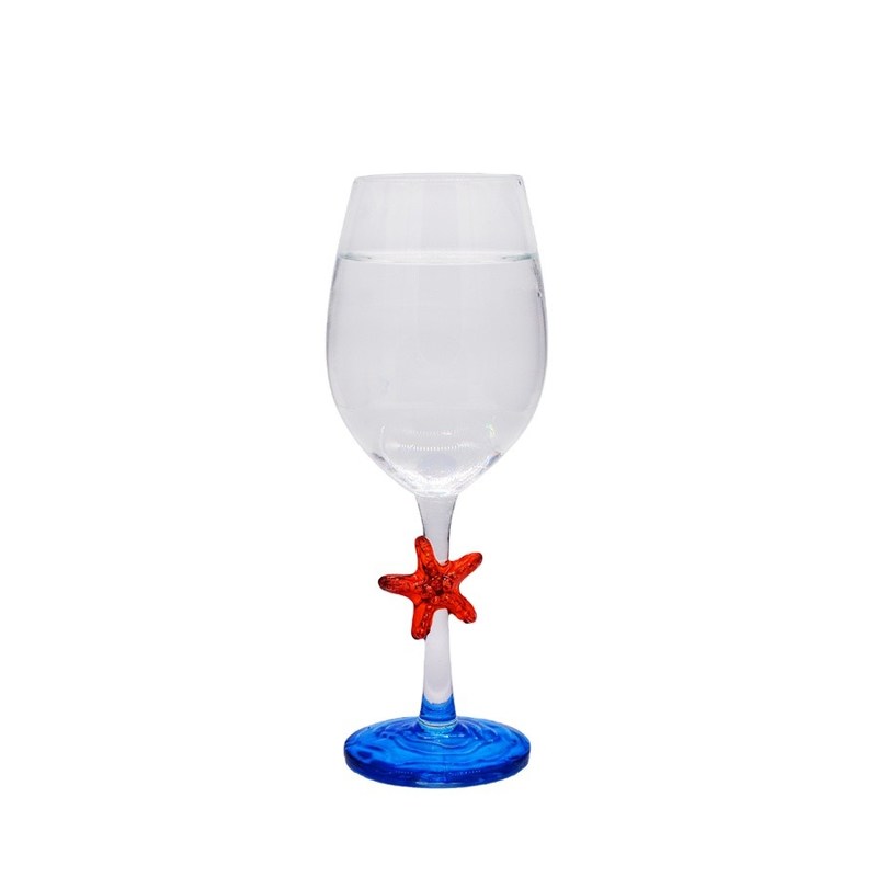 गुणवत्ता Creative Sea Animal Stem Crystal Wine Glass For Summer Holiday फैक्टरी