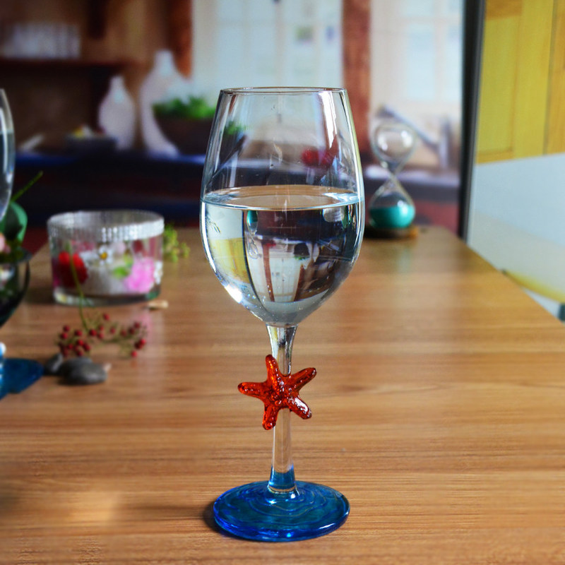 गुणवत्ता Creative Sea Animal Stem Crystal Wine Glass For Summer Holiday फैक्टरी