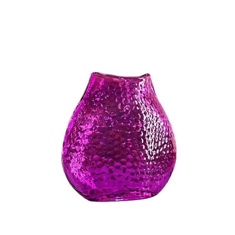 गुणवत्ता Home Decoration 8" Fish Style Vintage Pink Glass Vase फैक्टरी