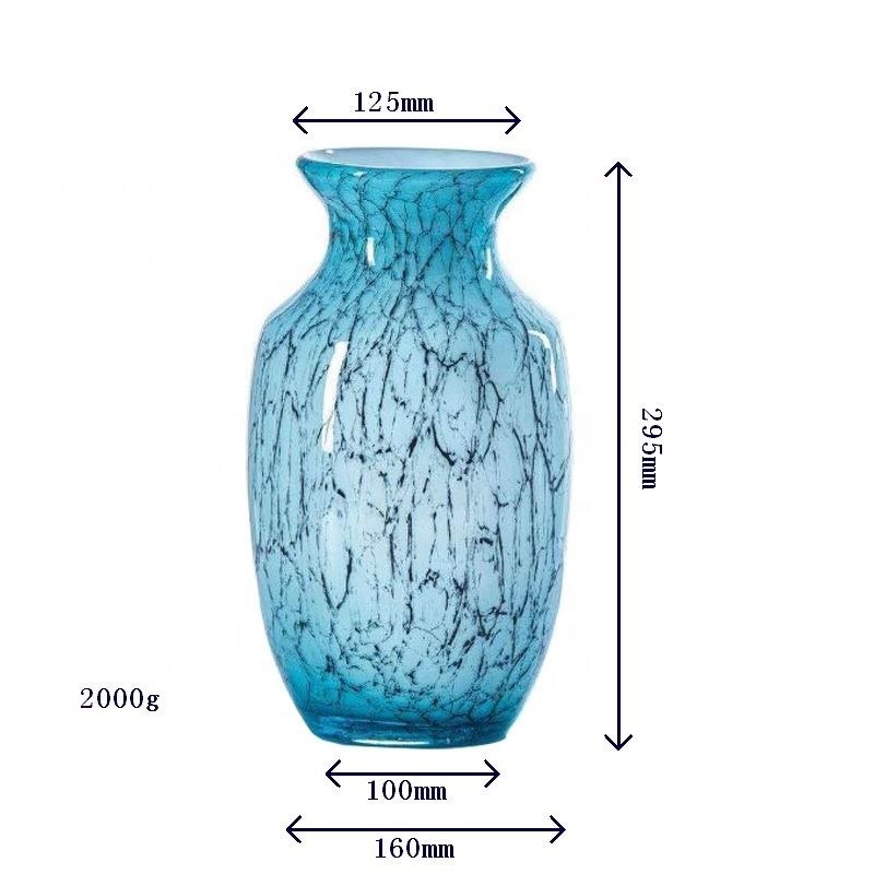 गुणवत्ता Oriental Color Marble Decorative Glass Vase , Tall Centerpiece Vases For Hotle फैक्टरी