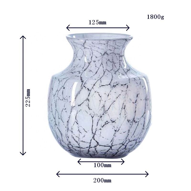 गुणवत्ता Marble Stripes Large Glass Vase Centerpieces फैक्टरी