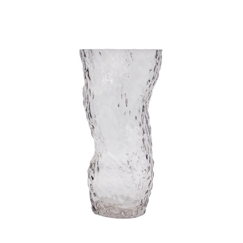 गुणवत्ता Tree Stump Shaped Customize Color Decorative Glass Vase फैक्टरी