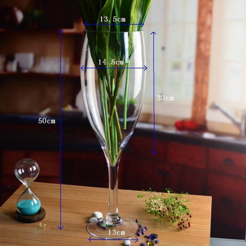 गुणवत्ता Europe Style Long Stem Glass Vase Centerpiece For Party फैक्टरी