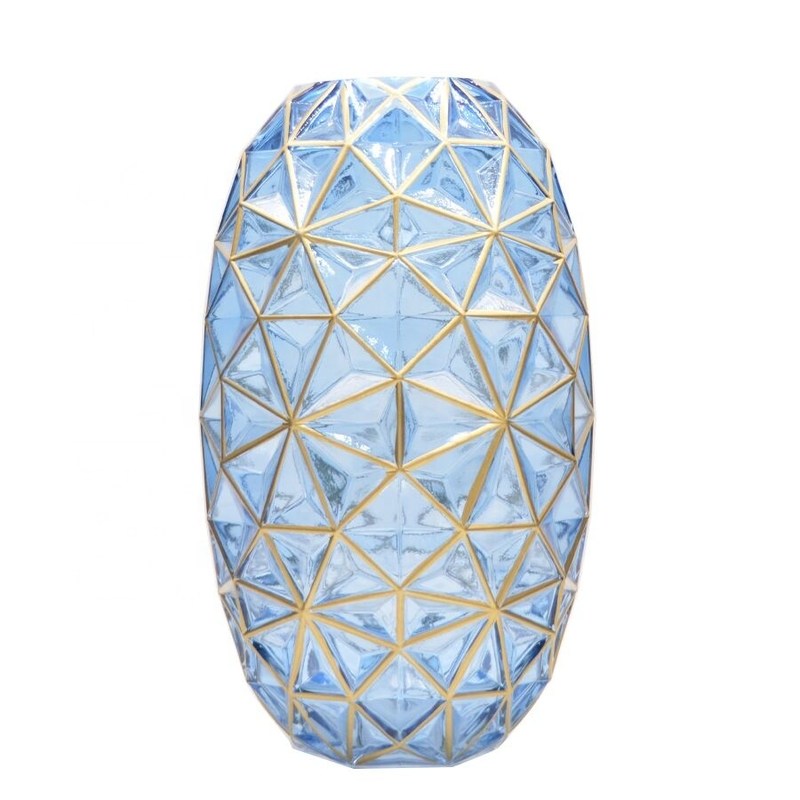 गुणवत्ता Creative Handpainted Decorative Glass Vase For Wedding फैक्टरी