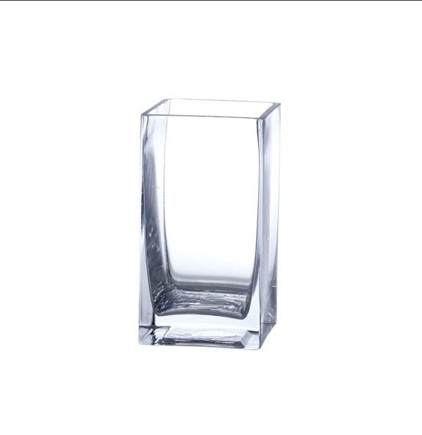 गुणवत्ता Handmade Square 8 Inch Glass Vase For Centerpieces फैक्टरी