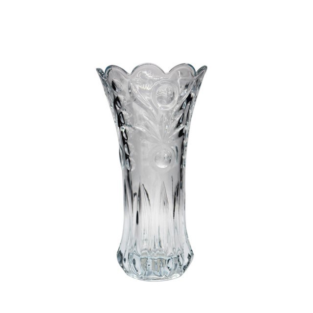 गुणवत्ता Bohemian Style Crystal Embossed Pattern Decorative Glass Vase फैक्टरी