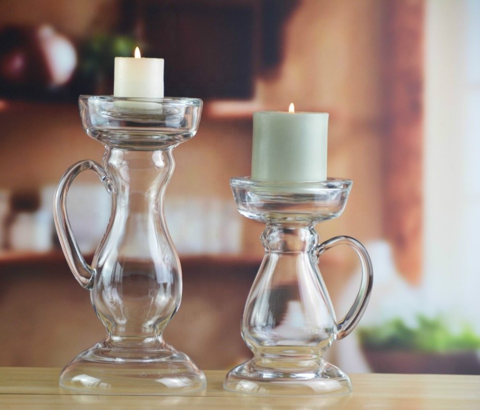 गुणवत्ता New Design Hand Blown Decorative Glass Vase With Handle फैक्टरी