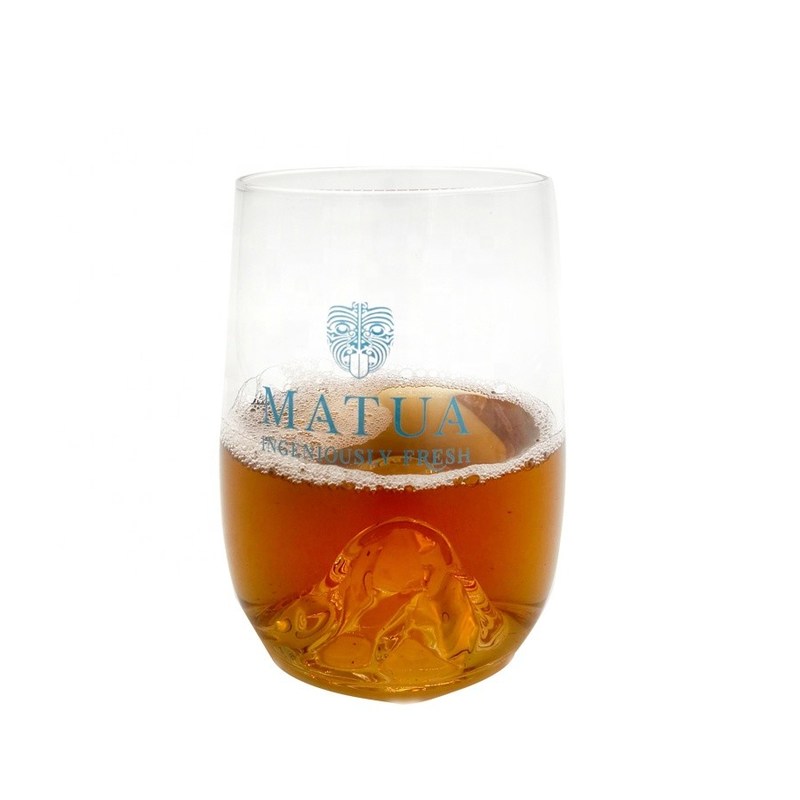 गुणवत्ता 14 Oz Whiskey Glasses With Creative Ice Montain Bottom फैक्टरी