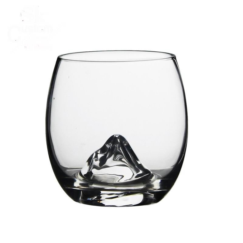 गुणवत्ता Lead Free Crystal Ice Hill Bottom Handmade Whiskey Glass फैक्टरी