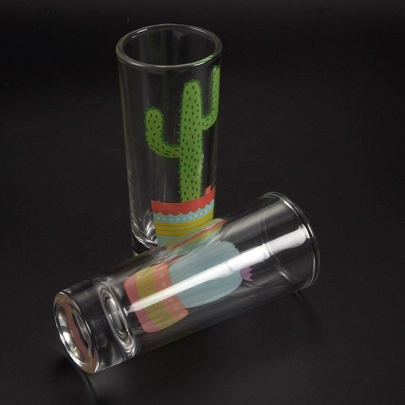 गुणवत्ता Colorful Print Unique Shot Glasses For Tequila Fiesta फैक्टरी