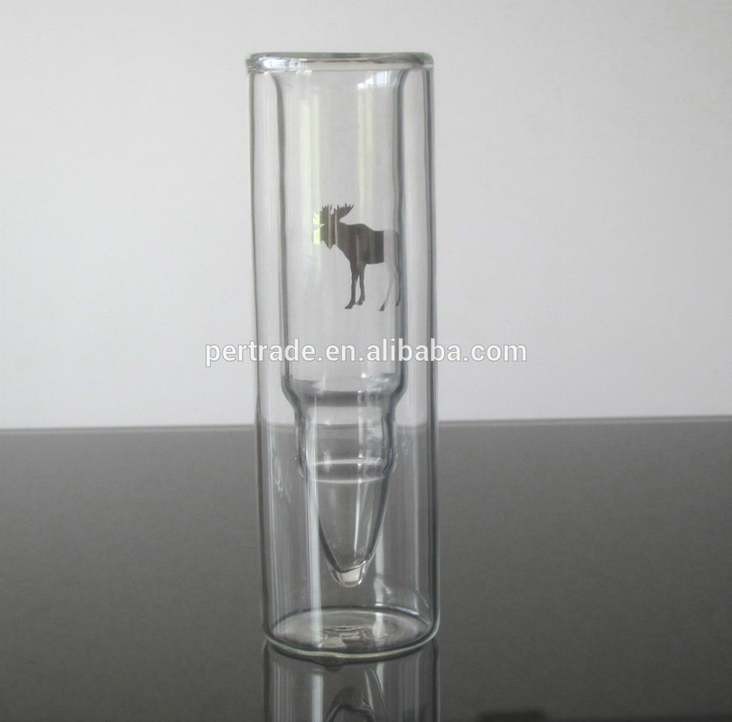 गुणवत्ता Bullet Shaped Double Wall 45ml Unique Shot Glasses फैक्टरी
