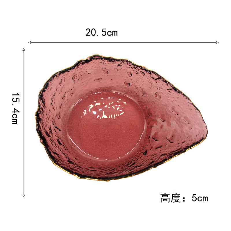 गुणवत्ता Irregular shaped Colored Creative Glass Charger Plates फैक्टरी