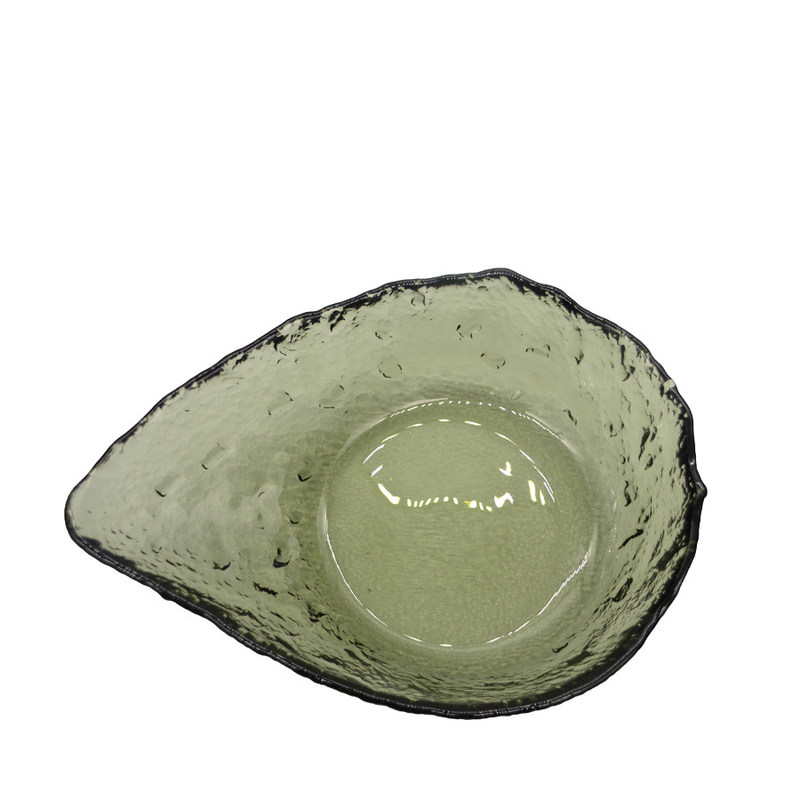 गुणवत्ता Exquisite Creative Water Drop Shape Glass Charger Plates फैक्टरी