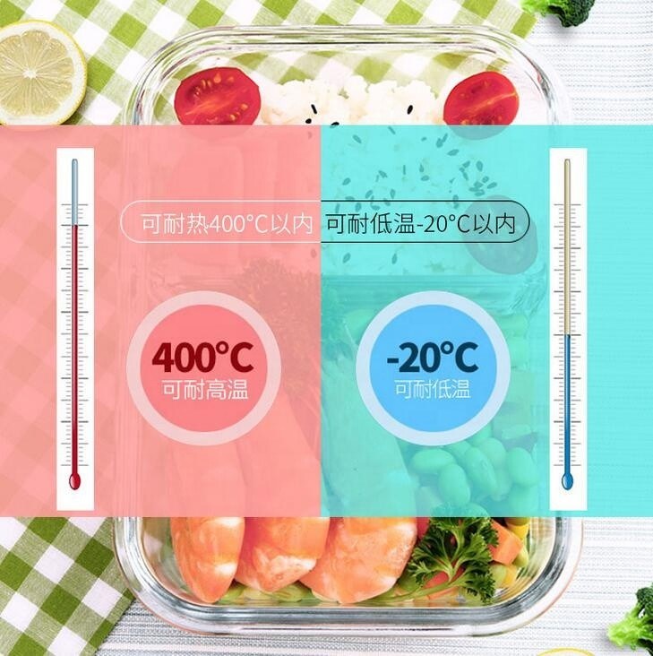 गुणवत्ता Borosilicate Pressed Glass Lunch Boxes With Locking Lids फैक्टरी