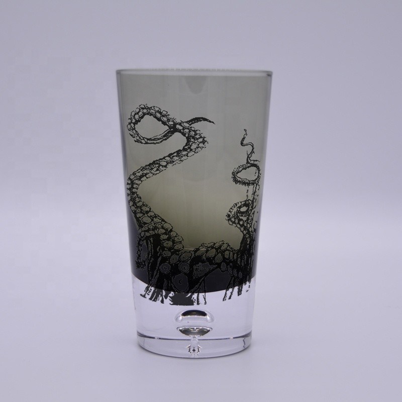 गुणवत्ता Grey Color Air Bubble Bottom Unique Cocktail Glasses . Bohemian Drinking Glasses फैक्टरी