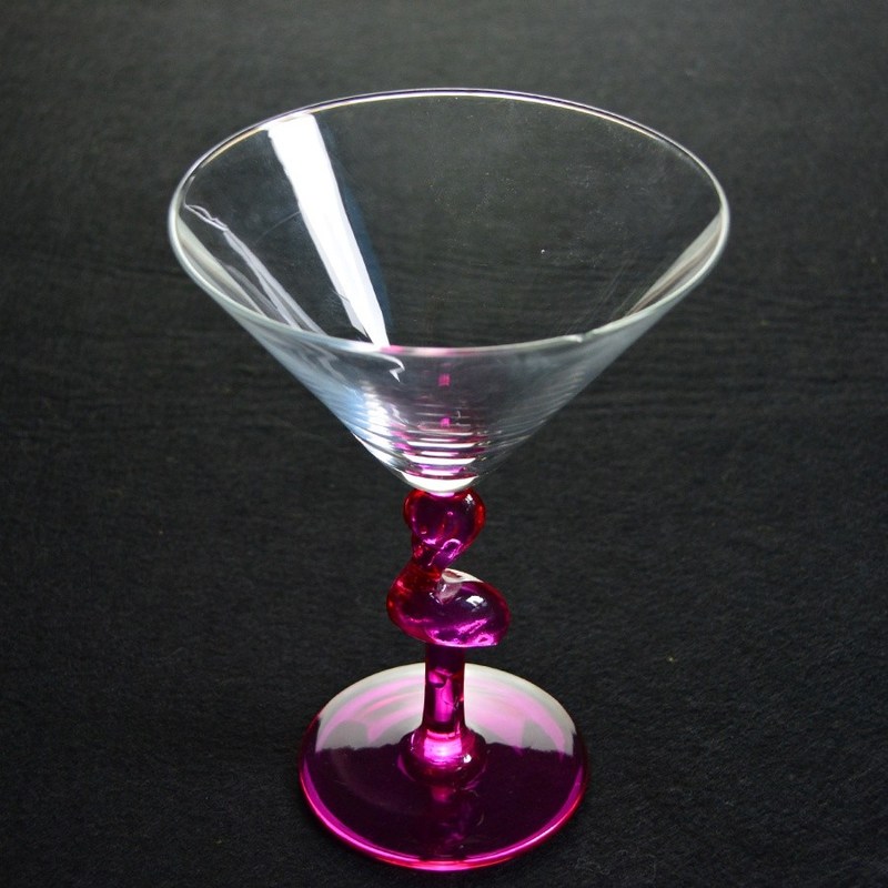 गुणवत्ता Pink Color  Flamingo Shaped Stem Cocktail Crystal Glasses फैक्टरी