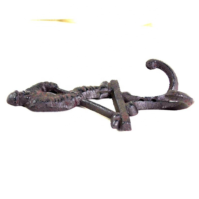 गुणवत्ता Ice Hockey Rustic Cast Iron Coat Hooks Cast Iron Crafts फैक्टरी