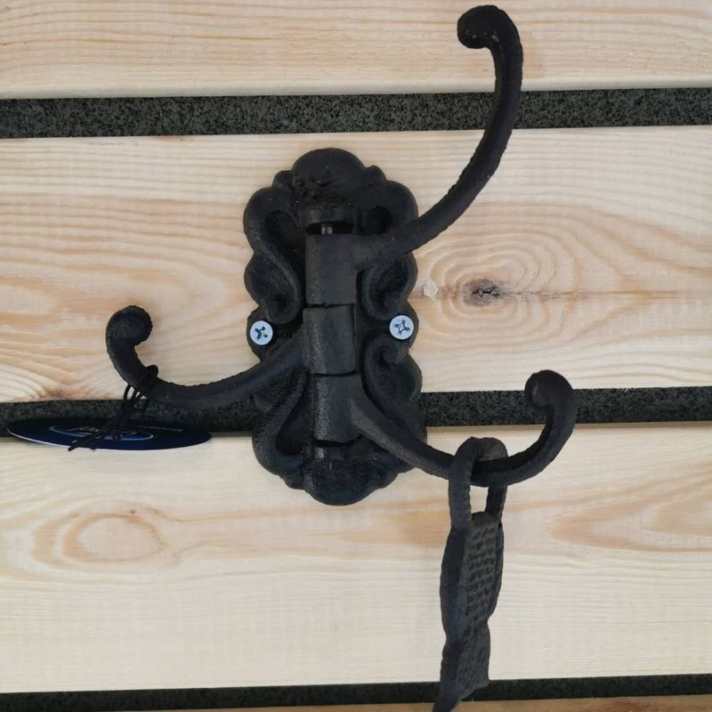 गुणवत्ता Vintage Black Iron Hooks Cast Iron Crafts For Entryway फैक्टरी