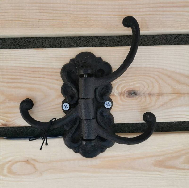 गुणवत्ता Vintage Black Iron Hooks Cast Iron Crafts For Entryway फैक्टरी