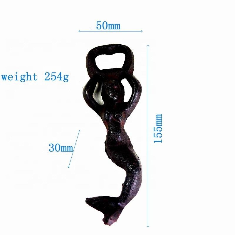 गुणवत्ता Customized Mermaid Cast Iron Wine Bottle Opener For Bar फैक्टरी