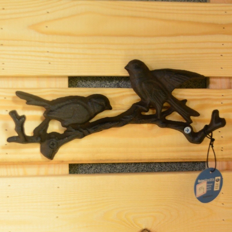 गुणवत्ता Antique Wall Mount Bird shape Black Iron Coat Hooks फैक्टरी