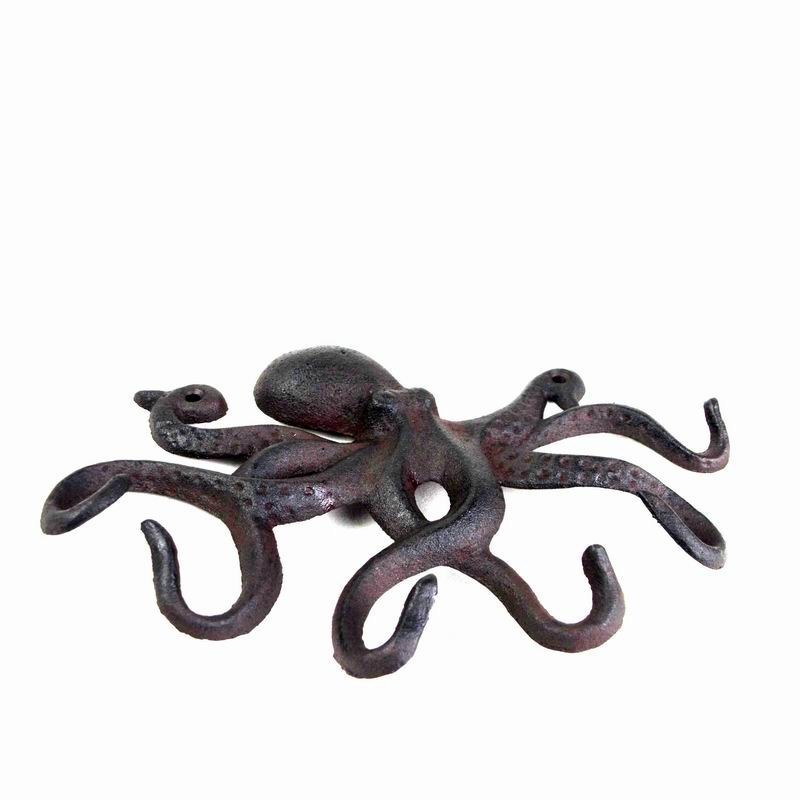 गुणवत्ता Wall Mounted Creative Octopus Cast Iron Hat Hooks फैक्टरी