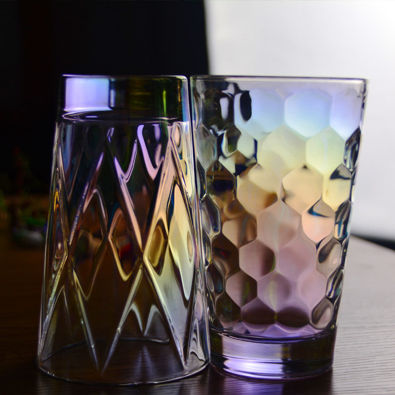 गुणवत्ता Iridescent Honeycomb Tumbler Drinking Glasses For Bar फैक्टरी