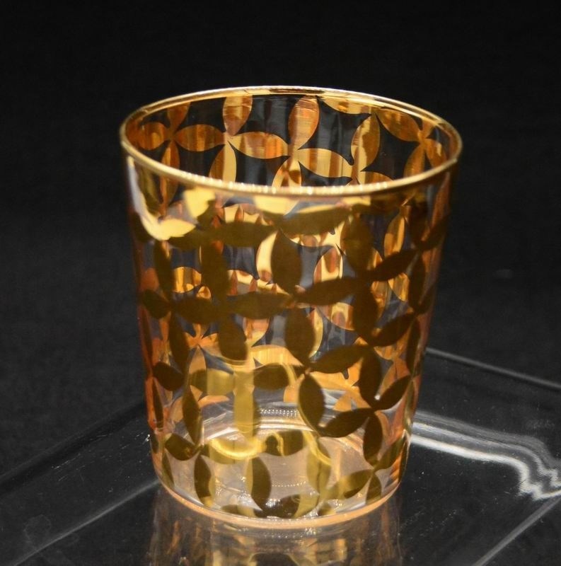 गुणवत्ता Gold Print High End Stemless Wine Glass Tumbler , Crystal Highball Glasses फैक्टरी