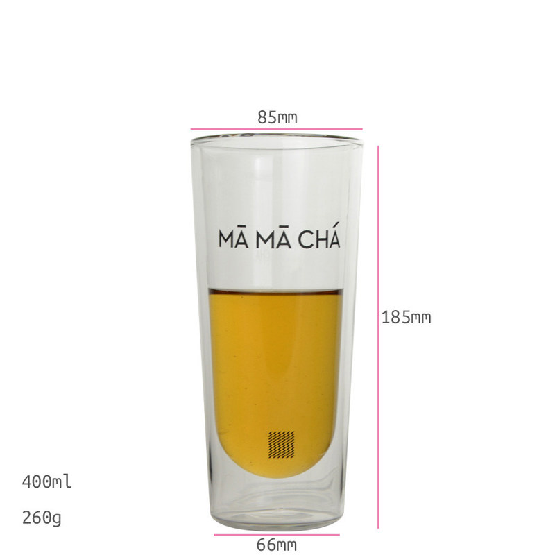 गुणवत्ता Double Wall Heat Resistant Round Tall Tumbler Glass फैक्टरी