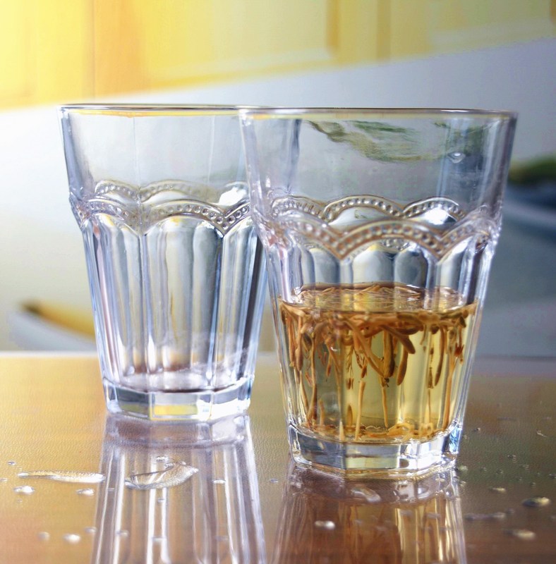 गुणवत्ता Stemless Embossed Multiple Tangent 10 Oz Glass Tumbler फैक्टरी