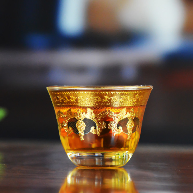 गुणवत्ता High End Luxury Gold Decal Decorated Tumbler Drinking Glasses फैक्टरी