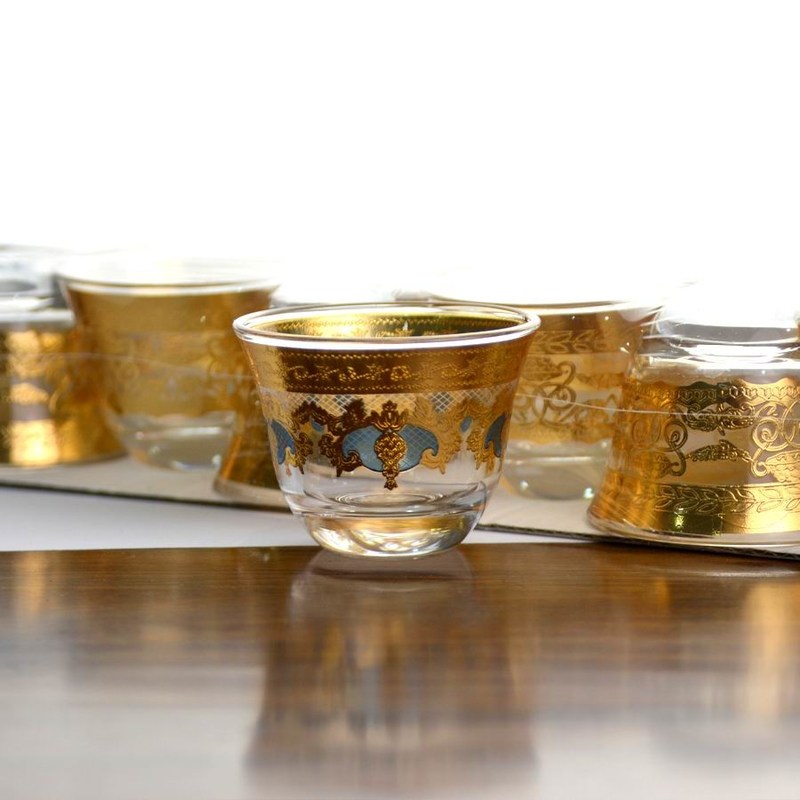 गुणवत्ता High End Luxury Gold Decal Decorated Tumbler Drinking Glasses फैक्टरी