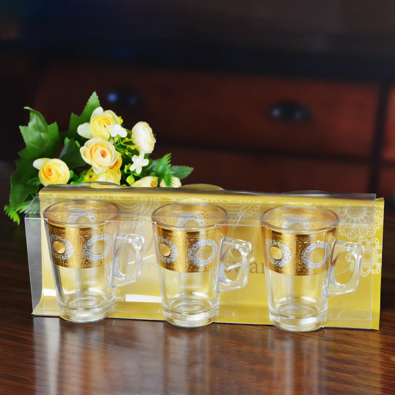 गुणवत्ता Golden Decorated Gold Decal Tumbler Drinking Glasses फैक्टरी