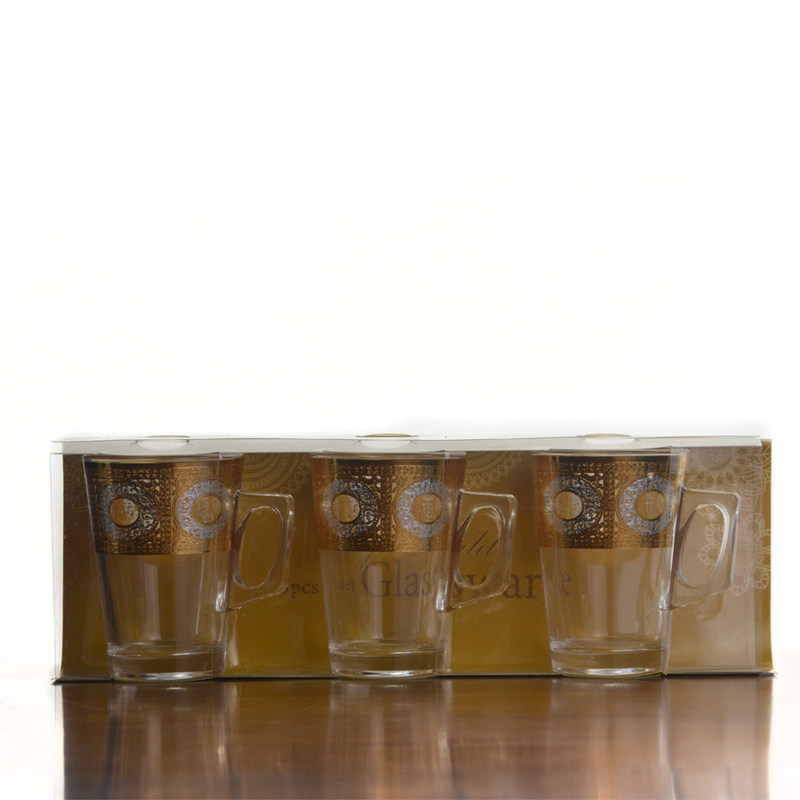 गुणवत्ता Golden Decorated Gold Decal Tumbler Drinking Glasses फैक्टरी