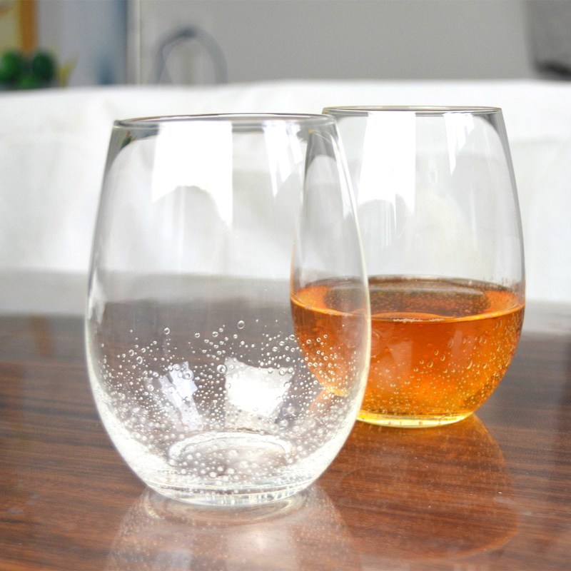 गुणवत्ता 500ml Transparent Stemless Whiskey Tumbler Glasses , Wine Glass Tumbler फैक्टरी