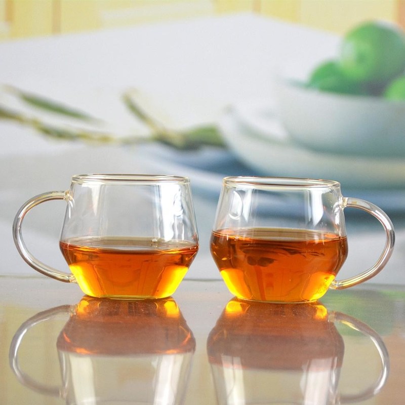 गुणवत्ता Borosilicate Heat Resistant Tea Glass Mug With Handle फैक्टरी