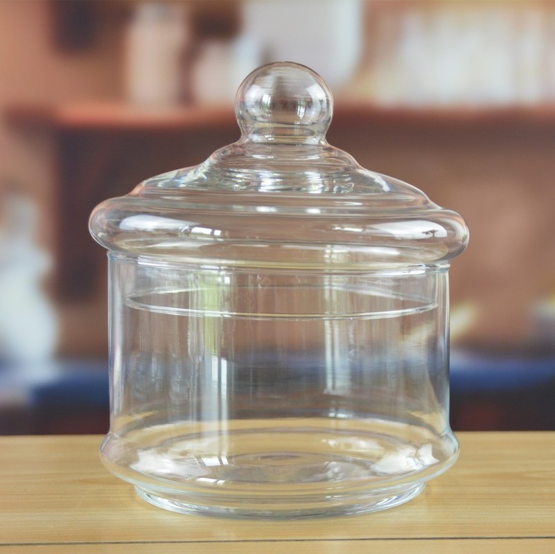 गुणवत्ता Stackable 3 Layers Tower Shaped Glass Storage Jars फैक्टरी