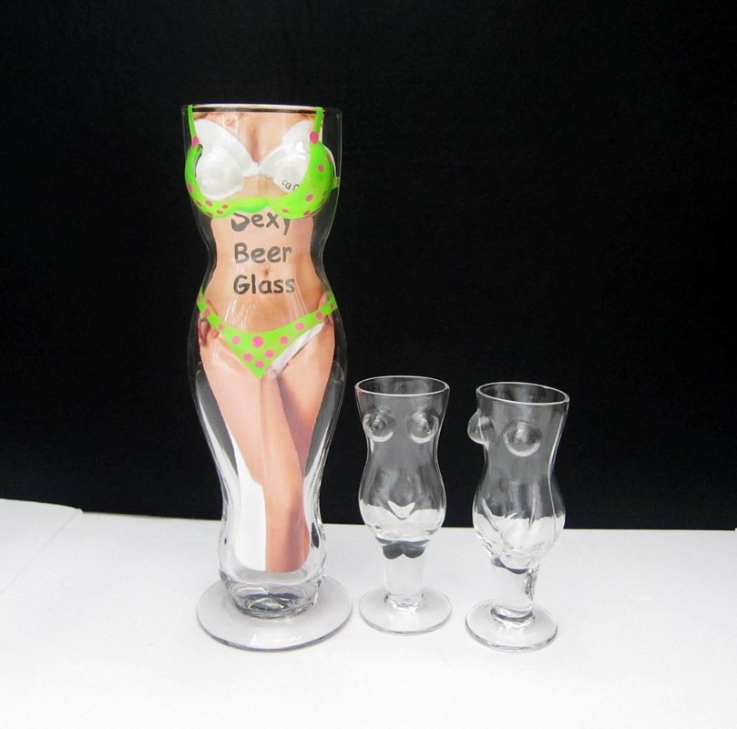 गुणवत्ता Handmade Bikini Beauty Shaped LFGB Unique Shot Glasses फैक्टरी